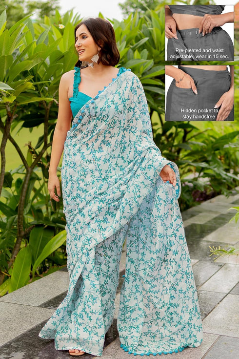 Vasthrlay Fashion Pocket Printed Readymade Ethnic Wear