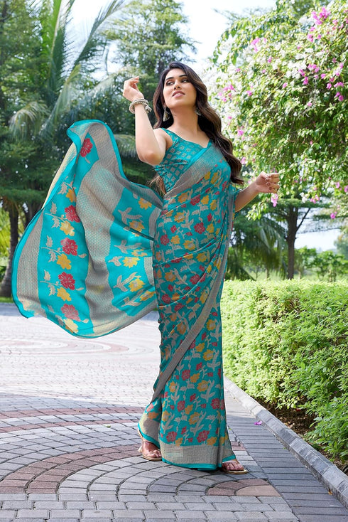 Vasthrlay Fashion Chiffon Printed Ethnic Wear
