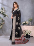 Vasthrlay Black Unstitched Saree