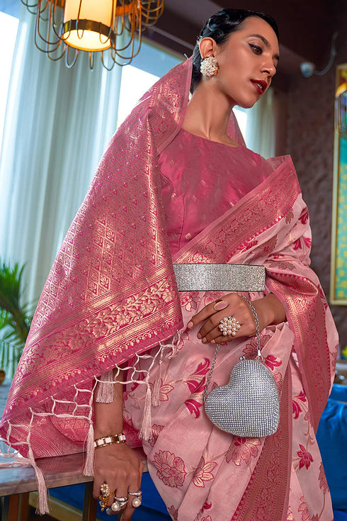 Vasthrlay Organza Designer Unstitched Saree