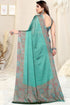 Vasthrlay Fashion Chiffon Dusty Turquoise Ethnic Wear