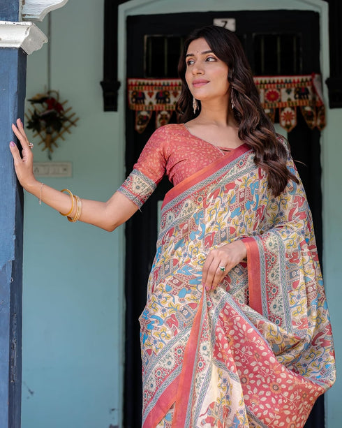 Vasthrlay Handloom Printed Saree