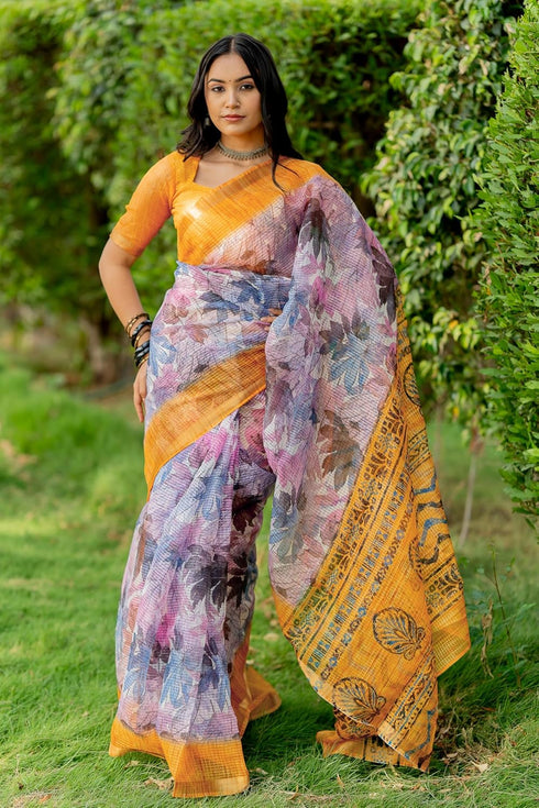Vasthrlay Fashion Polyester Printed Dusty Ethnic Wear