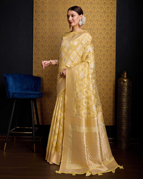 Vasthrlay Women's Cotton Unstitched Blouse Saree