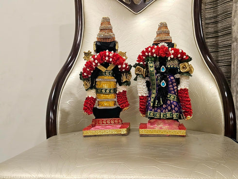 Breeze Handicrafts Marapachi Bommai Couple Pair with Dress