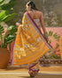 Vasthrlay Womens Printed Unstitched Maroon Saree