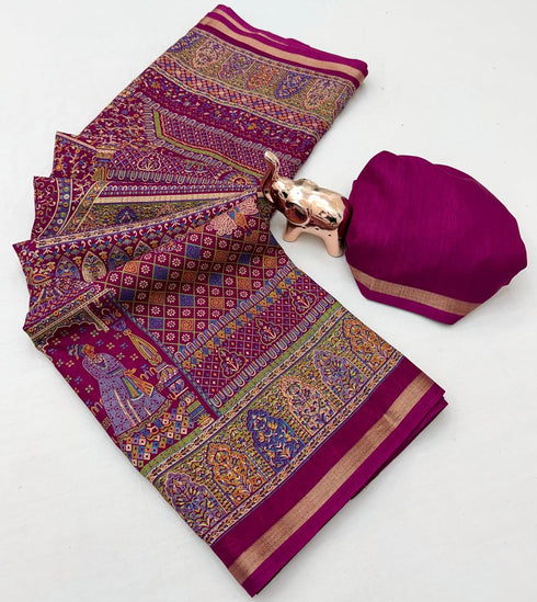 Vasthrlay Kalamkari Darkblue