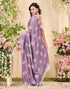 Vasthrlay Scalloped Embroidery Yellow Saree