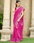 Vasthrlay Chiffon Bandhani Unstitched Green Saree