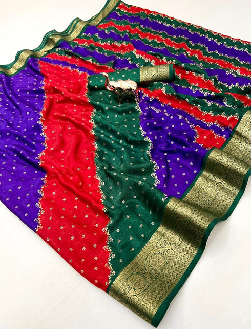 Vasthrlay Bandhani Kanjivaram Weaving