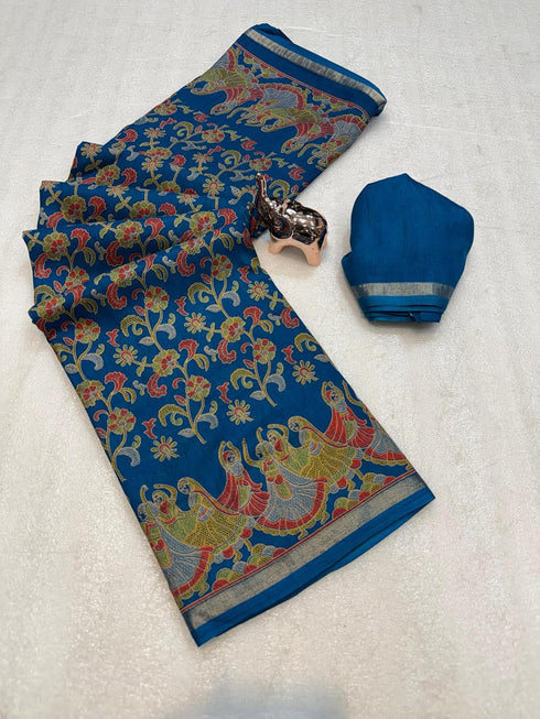 Vasthrlay Tussar Kalamkari Designer