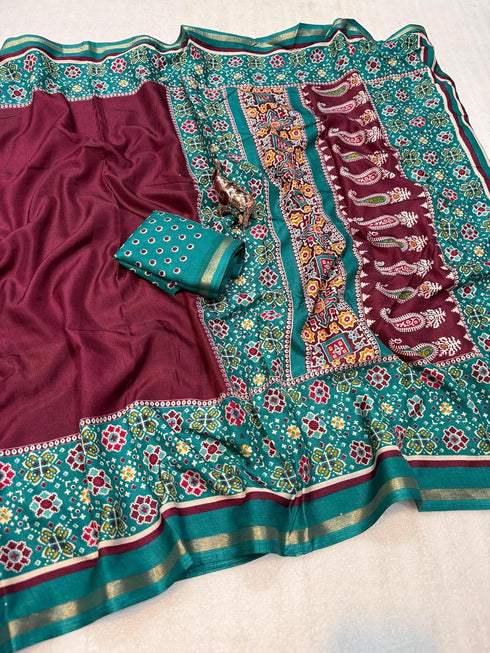 Vasthrlay Tussar Beautiful Printed