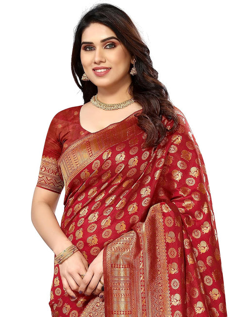 VasthrlayKanjivaram Banarasi Paithani Unstitched Ethnic Wear