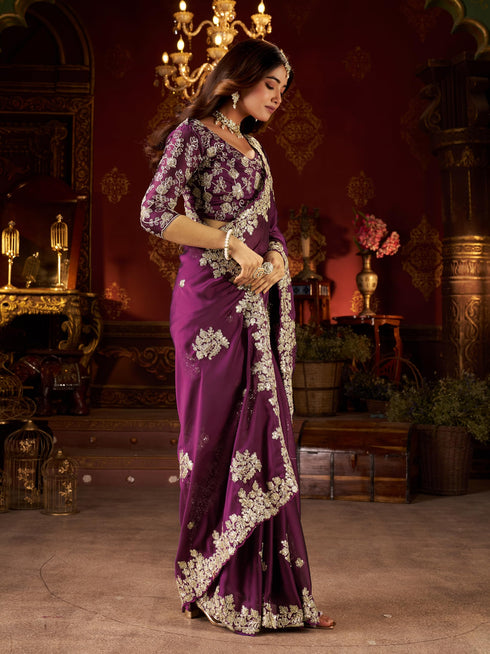 Vasthrlay Embroidery Unstitched Saree