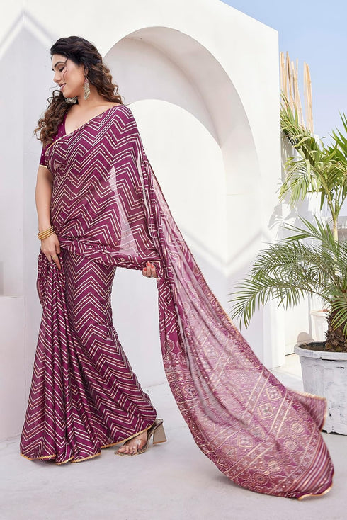 Vasthrlay Fashion Georgette Sequins Navy Ethnic Wear