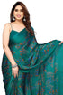 Vasthrlay Fashion Chiffon Turquoise Ethnic Wear