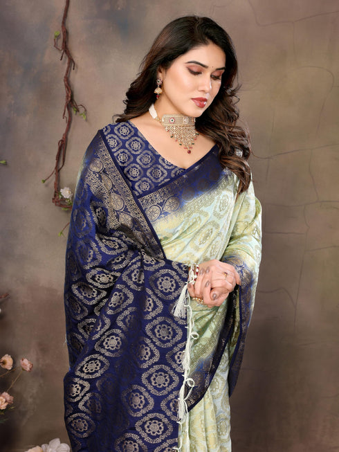 Vasthrlay Banarasi Unstitched Saree