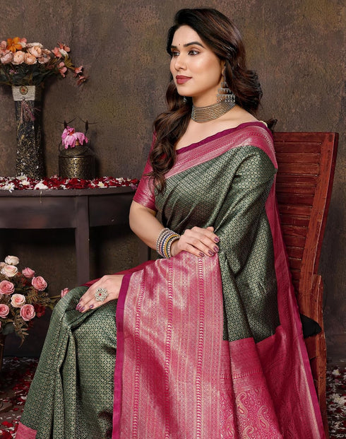 Vasthrlay Banarasi Kanjivaram Az Ys Og Yukti Yellow Ethnic Wear