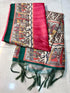 Vasthrlay Tussar Ghicha Traditional Kalamkari Madhubani