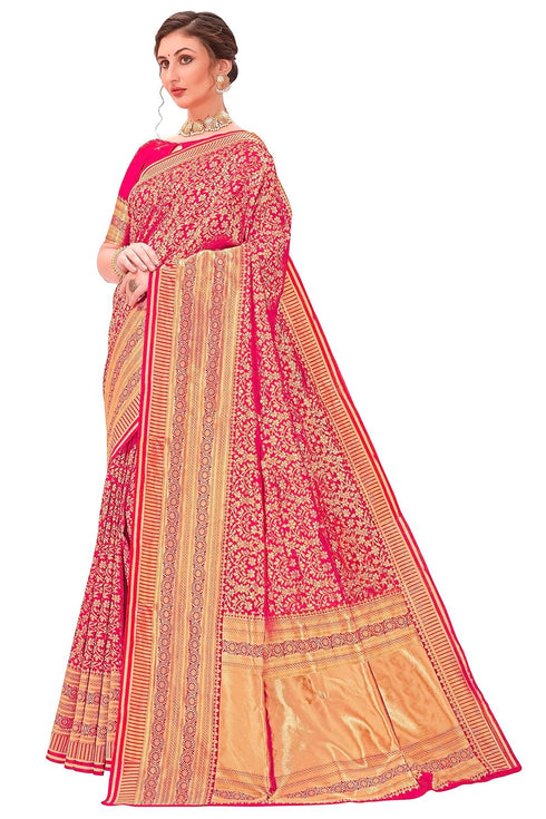 Vasthrlay Banarasi Pink Ethnic Wear