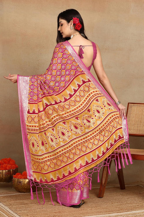 Vasthrlay Fashion Georgette Bandhani Printed Ethnic Wear