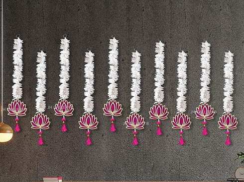 Lotus Hangings for Decoration Floral Wall Hangings - 21 Inches