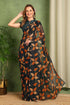 Vasthrlay Fashion Chiffon Printed Red Ethnic Wear