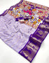Vasthrlay Kalamkari Contrast Royalblue