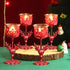 TIED RIBBONS Set of 4 Christmas Candle Holder