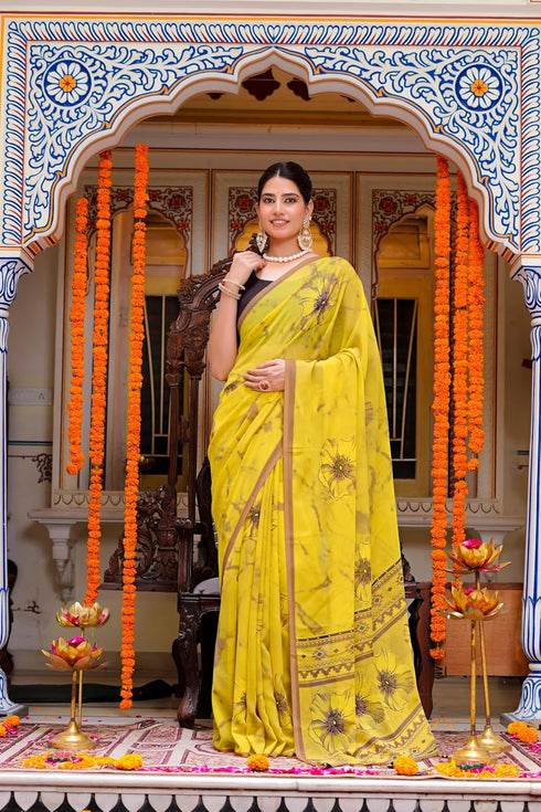 Vasthrlay Sourbh Georgette Plastic Turquoise Ethnic Wear