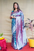 Vasthrlay Silver Banarasi Saree