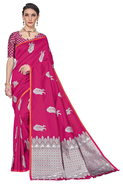 Vasthrlay Banarasi Gs Orange Ethnic Wear