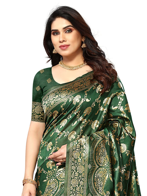 Vasthrlay Kanjivaram Unstitched Saree