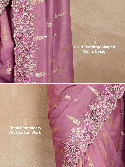 Vasthrlay Jacquard Embroidery Unstitched Purple Ethnic Wear