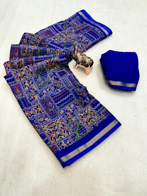 Vasthrlay Kalamkari Darkblue