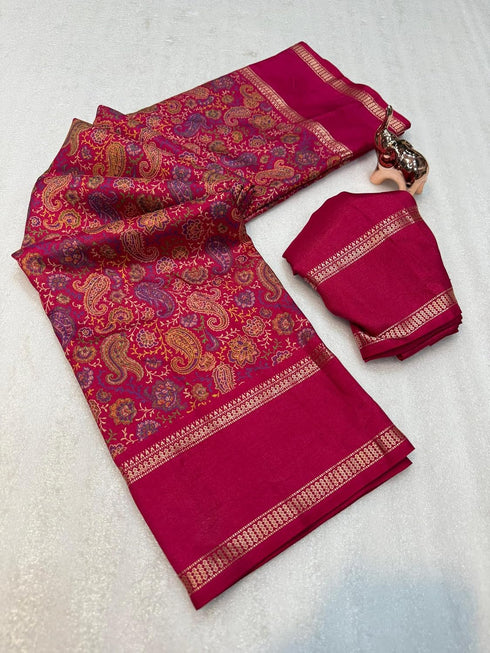 Vasthrlay Kalamkari Tussar Saree
