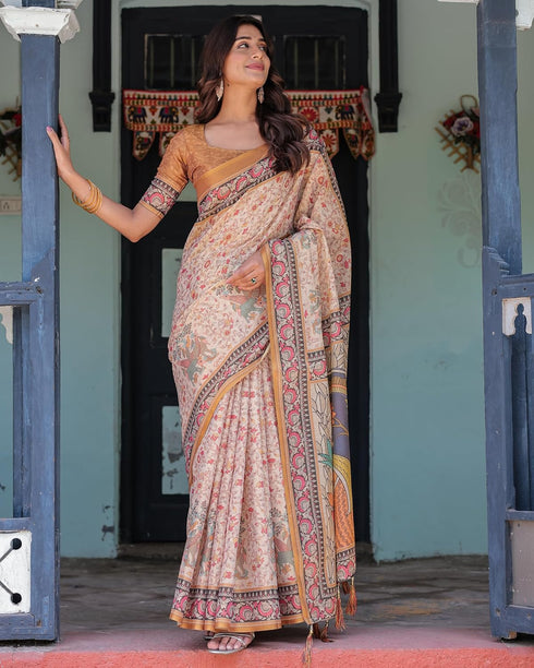 Vasthrlay Handloom Printed Saree