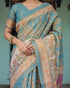 Vasthrlay Handloom Printed Tassels Saree