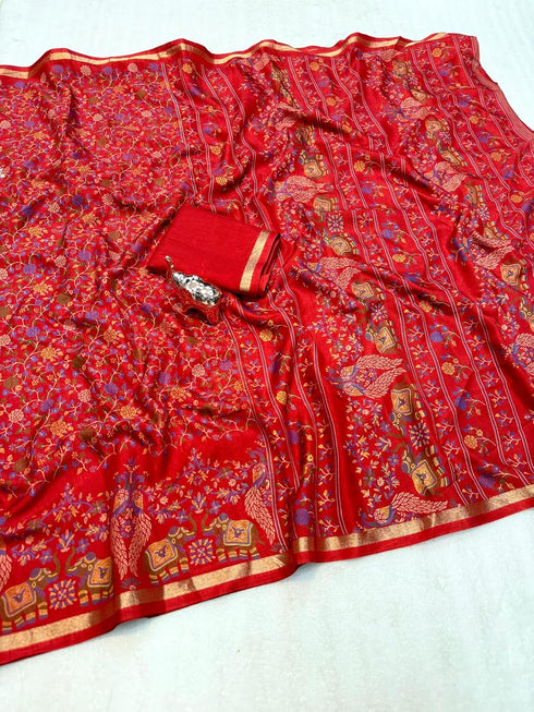 Vasthrlay Kalamkari Digital Piece Navy