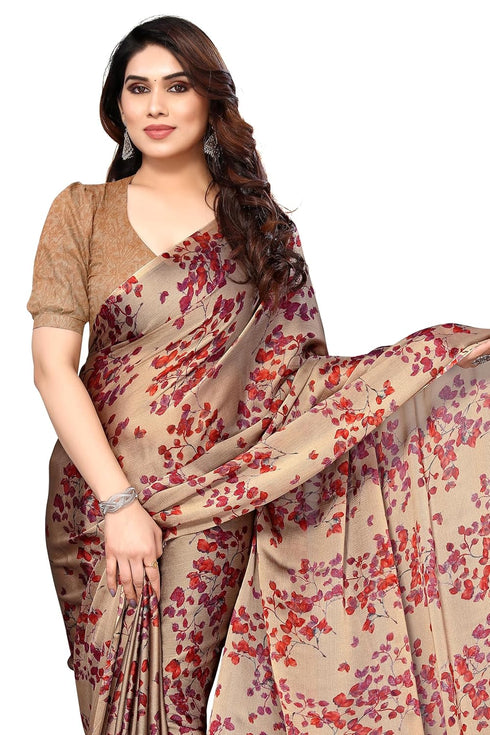 Vasthrlay Fashion Chiffon Printed Dusty Ethnic Wear