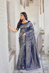 Vasthrlay Banarasi Grey Ethnic Wear