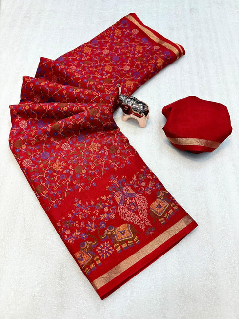 Vasthrlay Kalamkari Digital Piece Navy