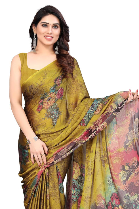 Vasthrlay Fashion Chiffon Dusty Turquoise Ethnic Wear