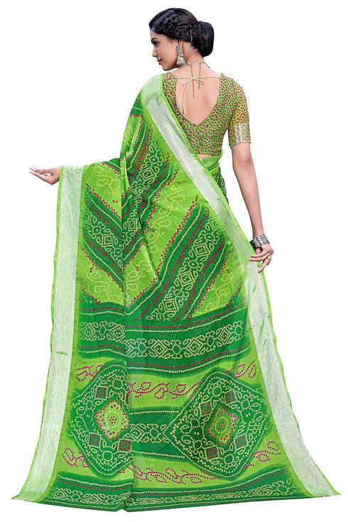 Vasthrlay Bandhani Chiffon Blue Ethnic Wear