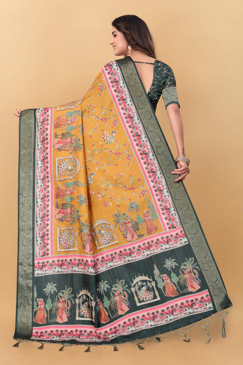 Vasthrlay Kanjivaram Traditional Unstitched Saree