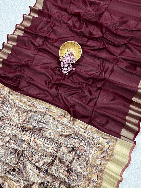 Vasthrlay Tussar Saree Bordar