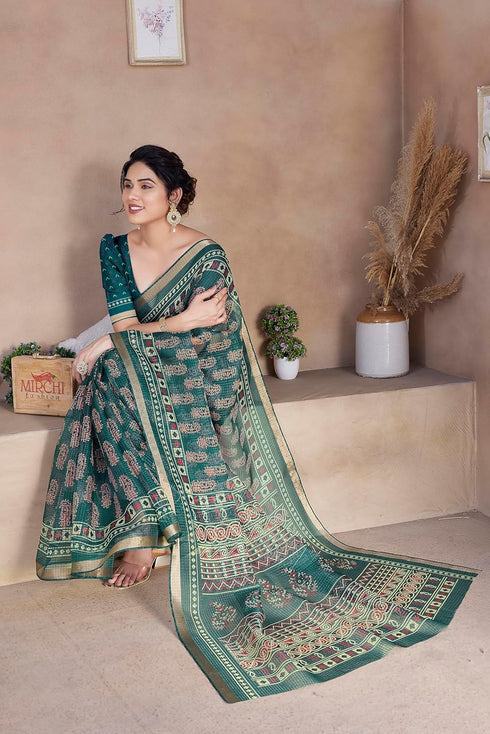 Vasthrlay Fashion Polyester Geometric Dusty Ethnic Wear