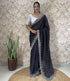 Vasthrlay Georgette Embellishments Scalloped Traditional