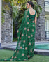 Vasthrlay Bandhani Printed Unstitched Yellow Saree