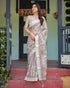 Vasthrlay Handwoven Printed Tasselled Saree